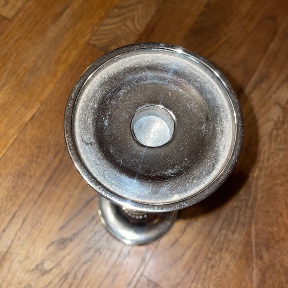 NWT SILVER DIAMOND TRIM CAND STICK HOLDER - Picture 6 of 7